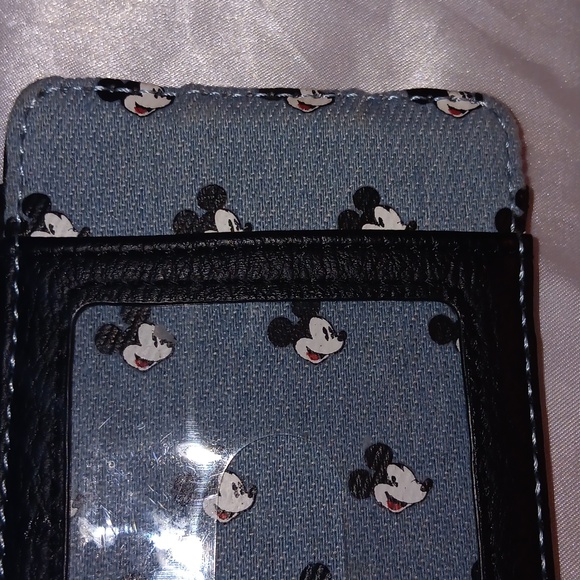 DISNEY MICKEY MOUSE IN DENIM CARD HOLDER ID WALLET - Picture 5 of 6